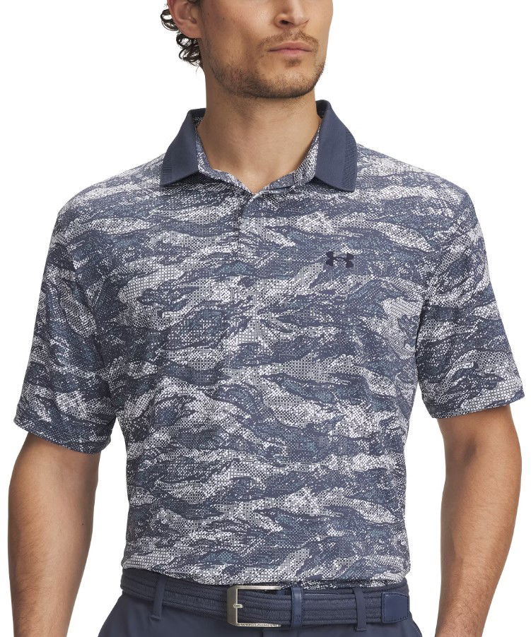 Polo skjorte Under Armour UA Drive Chill Printed Polo Shirt Blå | 1389597-045