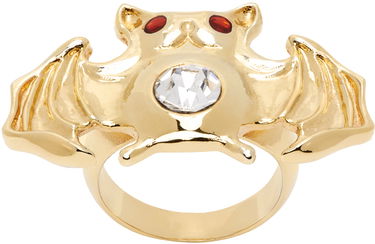 Ring Chopova Lowena Gold Ring With Bat And Crystal Metalisk | 6456, 0