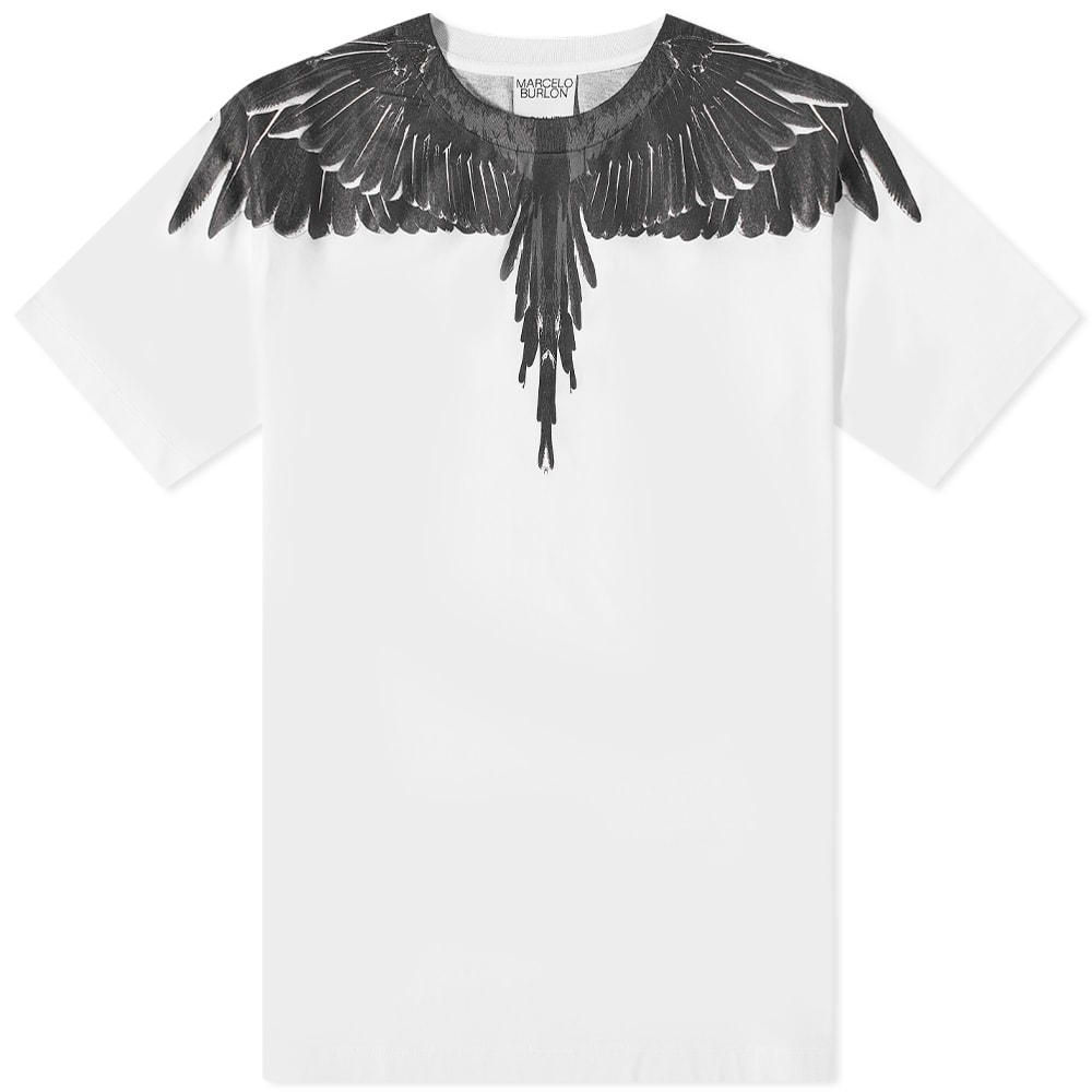 T-shirt Marcelo Burlon Icons Wings Tee Hvid | CMAA018C99JER0010110, 0