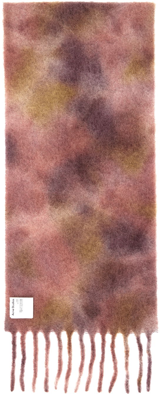 Tøj Acne Studios Burgundy & Purple Tie-Dye Scarf Bourgogne | CA0284-, 1