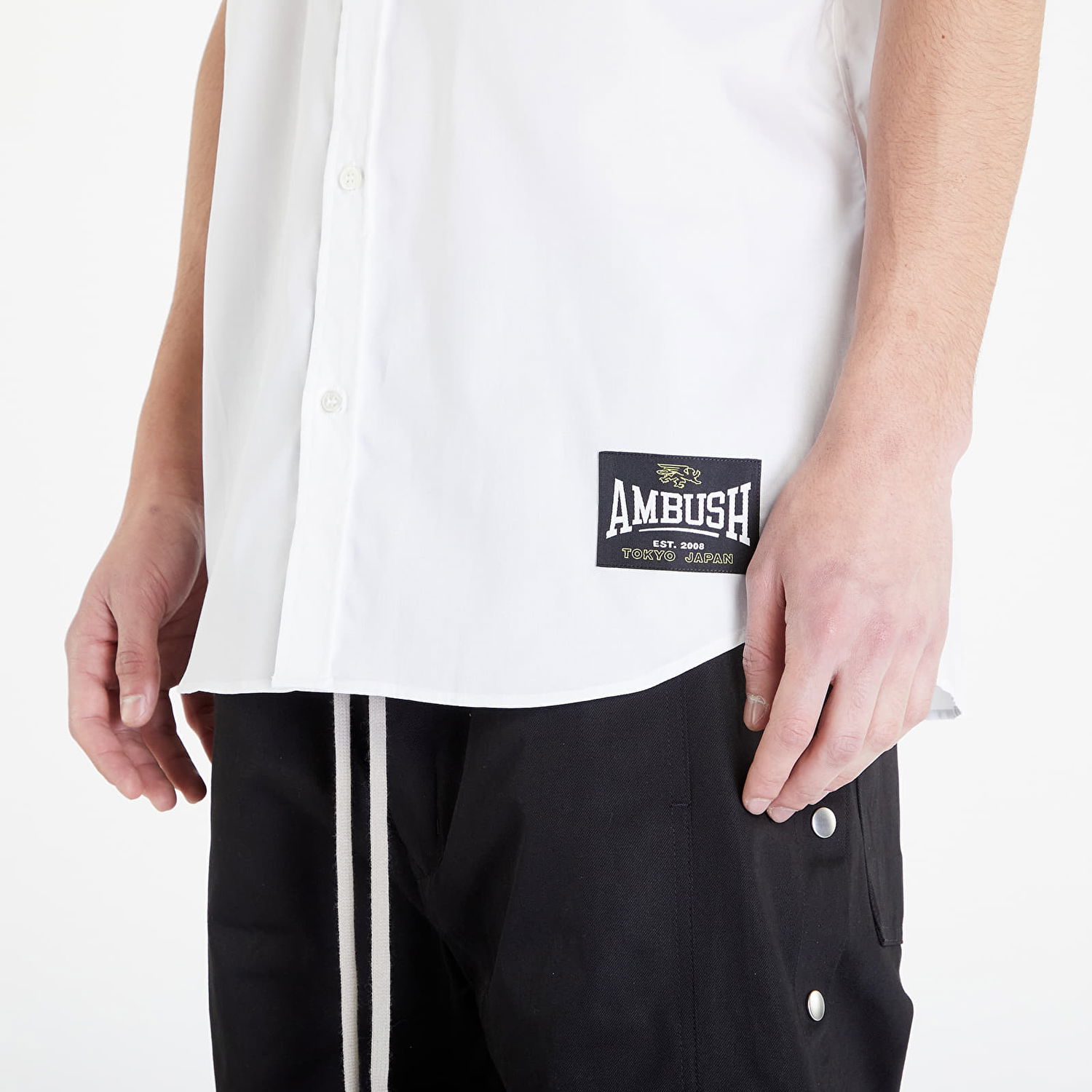 Skjorte Ambush Circle Amblem Shirt Hvid | BMGG001S24FAB0010145, 1