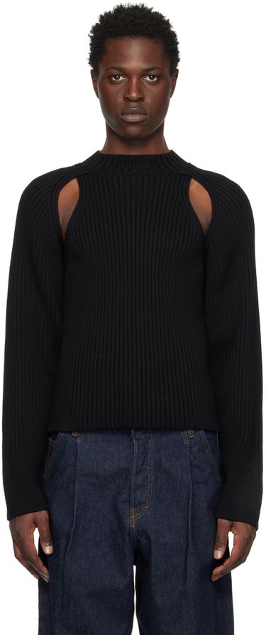 Sweater Jean Paul Gaultier Cutout Ribbed Sweater Sort | 22/09-U-PL023-M038, 0