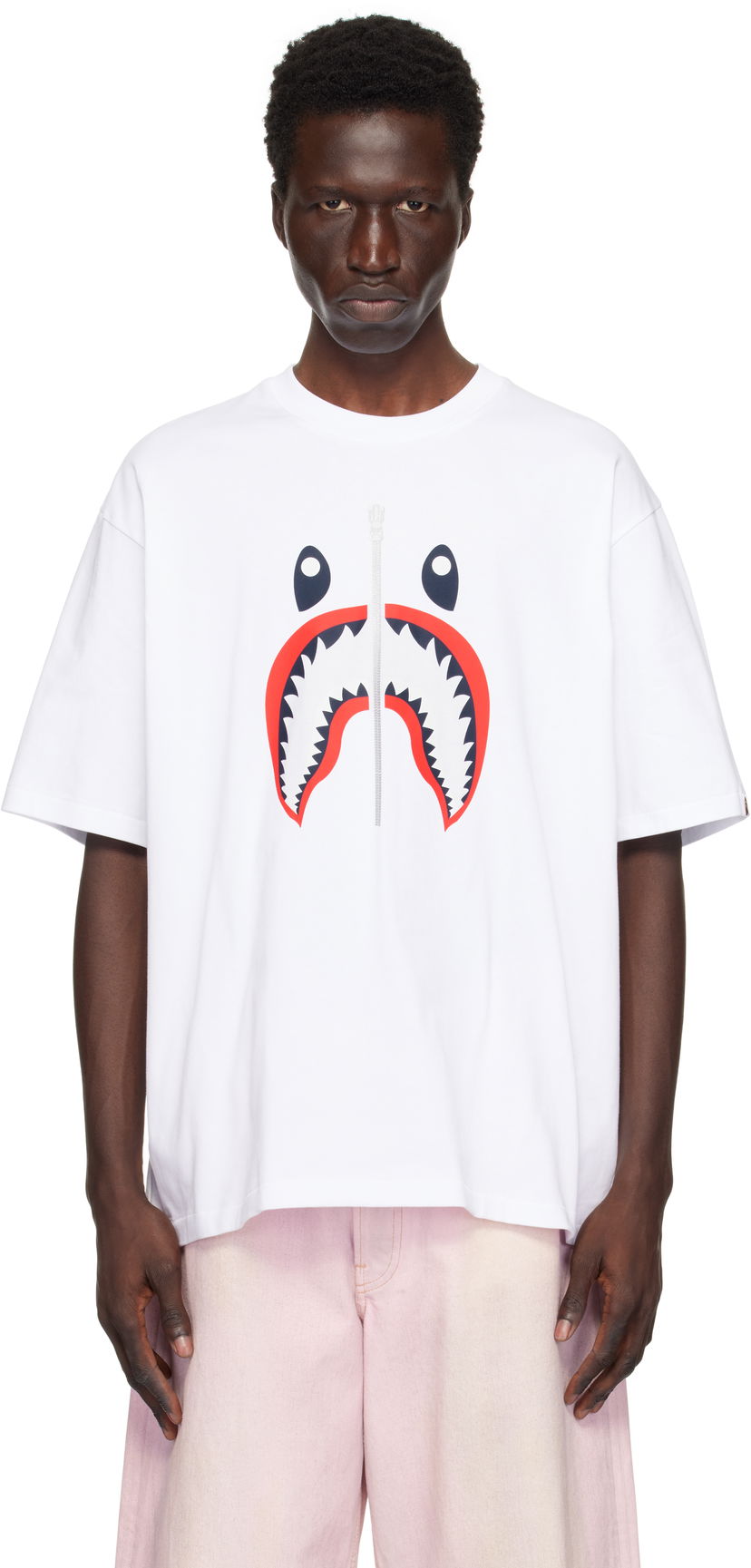 T-shirt BAPE Shark Graphic T-Shirt Hvid | 001TEK701303M