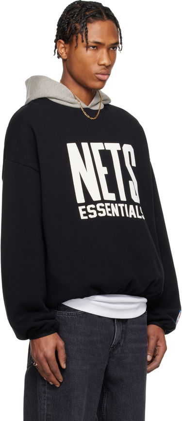 Sweatshirt Fear of God Fear of God ESSENTIALS NBA Nets Pull Over Hoodie Sort | 192AL246505F, 1