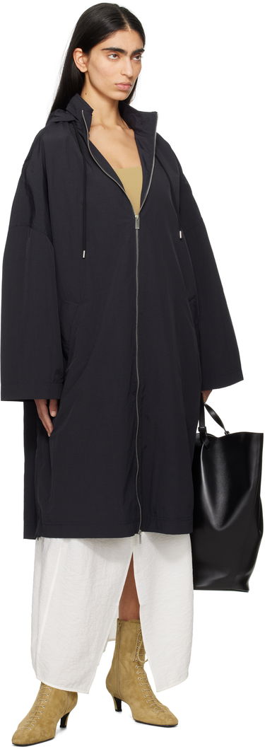 Vindjakke TOTEME TOTEME Windbreaker Hooded Coat Mørkeblå | 252-WRO0172-FB0367, 3