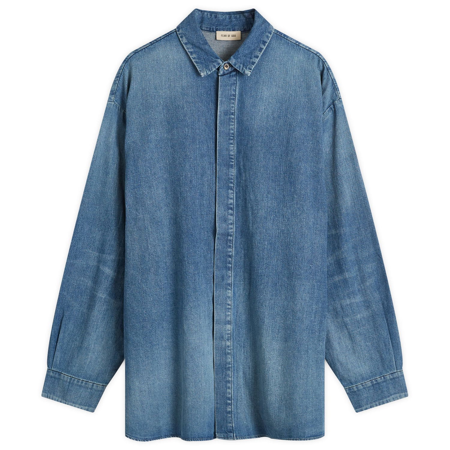 Skjorte Fear of God Shirt Large Blå | FG24FW50-1018DNM-436, 0