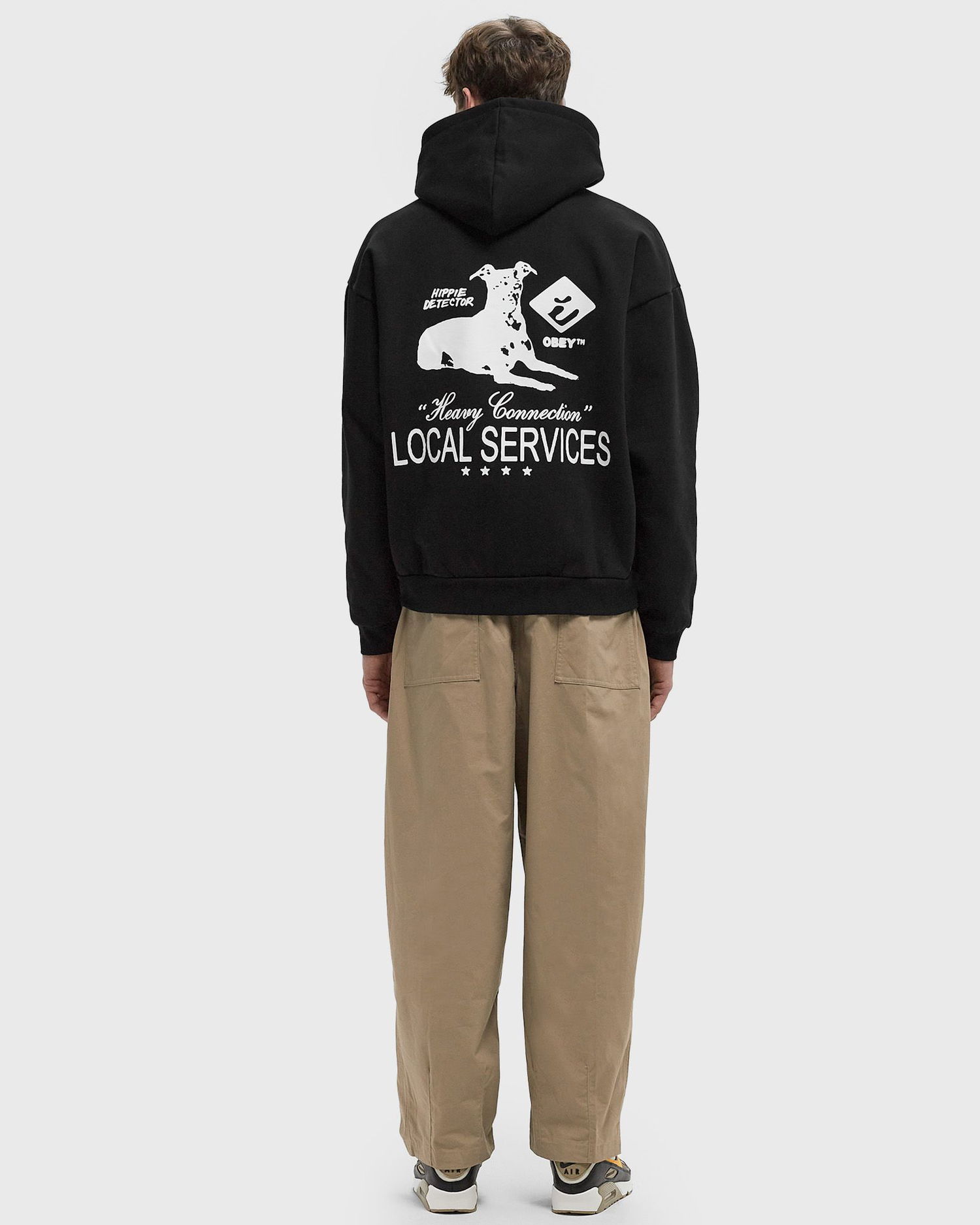 Sweatshirt OBEY Extra Heavy Black Hoodie XL Sort | 112470238-BLK, 1