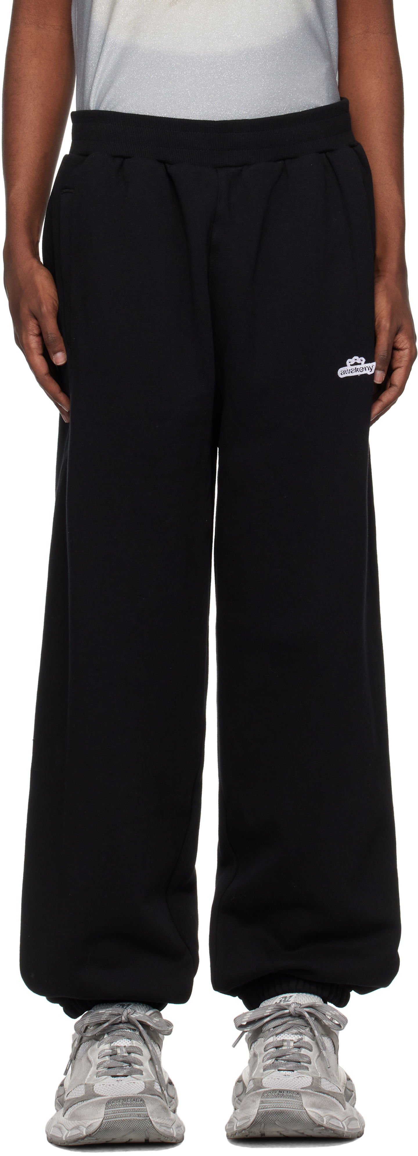 Joggingbukser Awake NY Crown Logo Sweatpants Sort | AWK-FW24-PA301, 0
