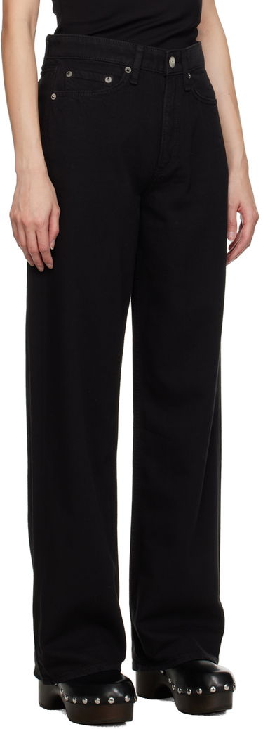Jeans rag & bone Rag & Bone Logan Wide Leg Jeans Sort | WDD22H2935STBL, 4