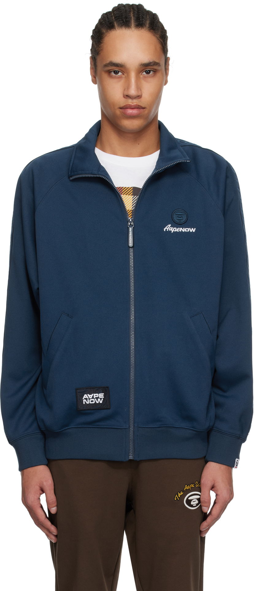 Sweatshirt AAPE by A Bathing Ape AAPE by A Bathing Ape 'AAPE Now' Zip-Up Sweater Blå | AAPSWMC319XXNNYX