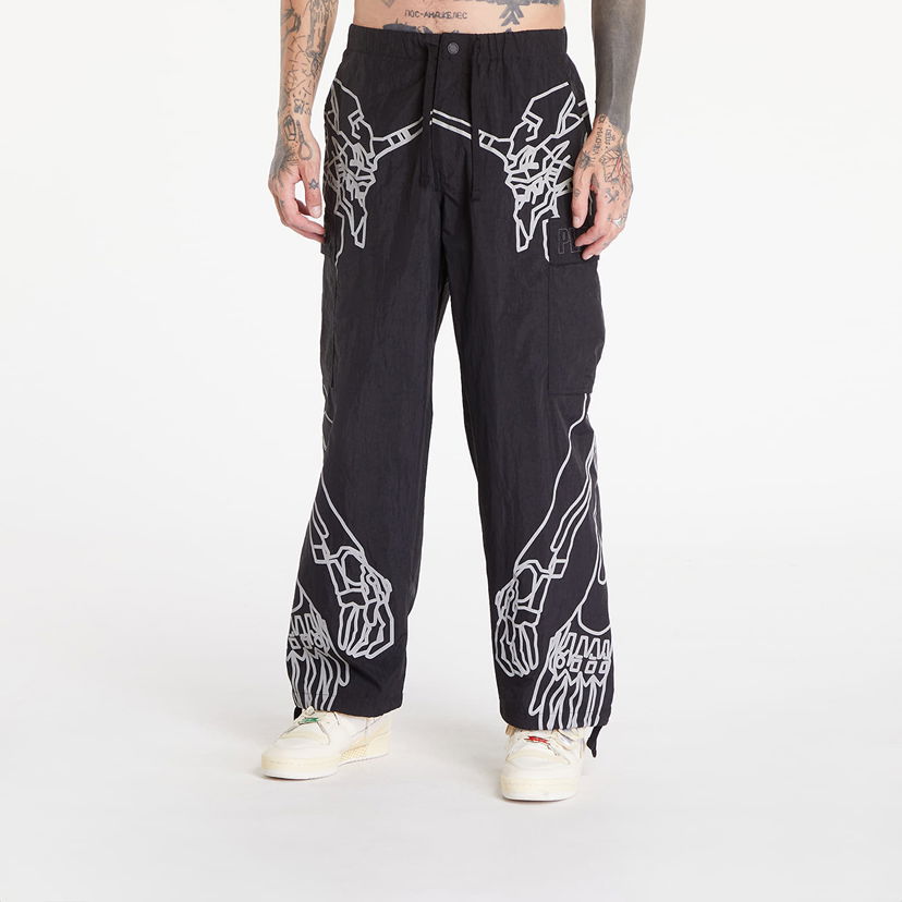 Cargo bukser Pleasures Eva-1 Cargo Pants Black Sort | P24E002 BLACK