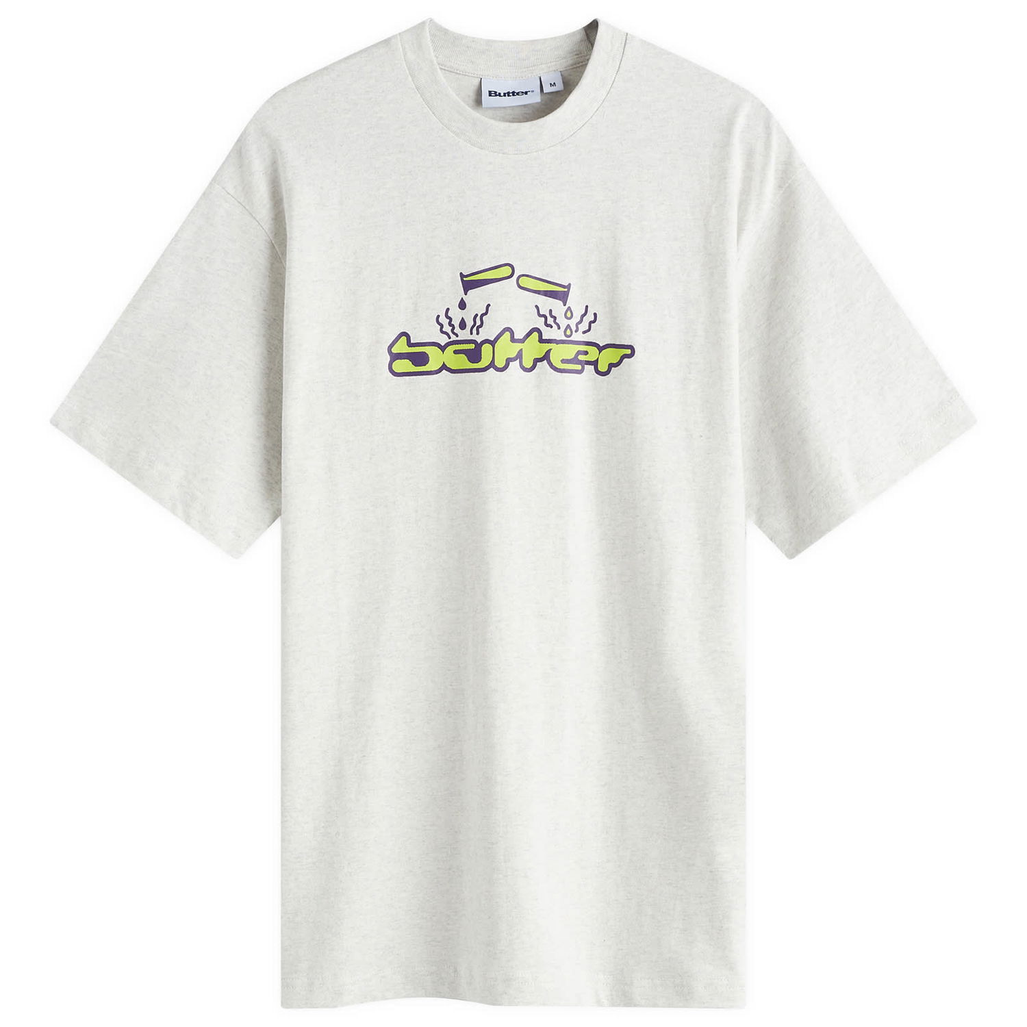 T-shirt Butter Goods Corrosive T-Shirt Ash Large Grå | BG243103-ASH, 0