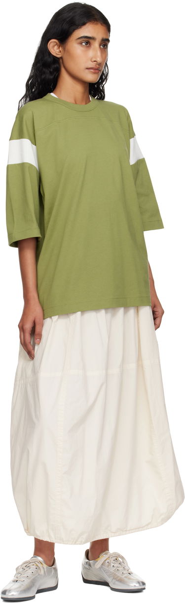Nederdel YMC YMC Parachute Midi Skirt Hvid | Q3YMB, 3