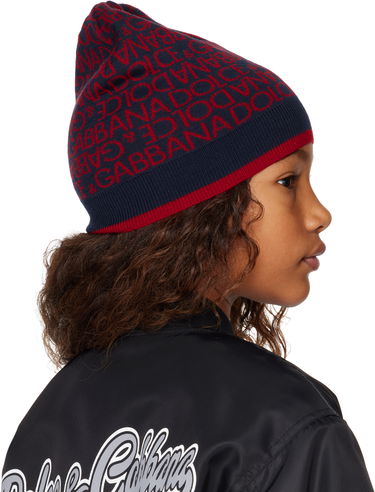 Bomberjakke Dolce & Gabbana Dolce&Gabbana Kids Jacquard Knit Beanie Sort | LBKHA7 JCVW1, 2