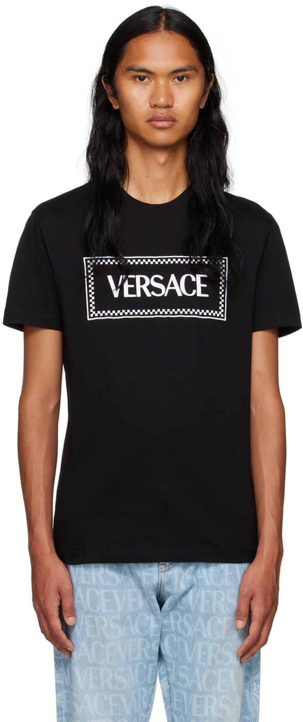 T-shirt Versace Embroidered Sort | 1011694_1A08584, 0