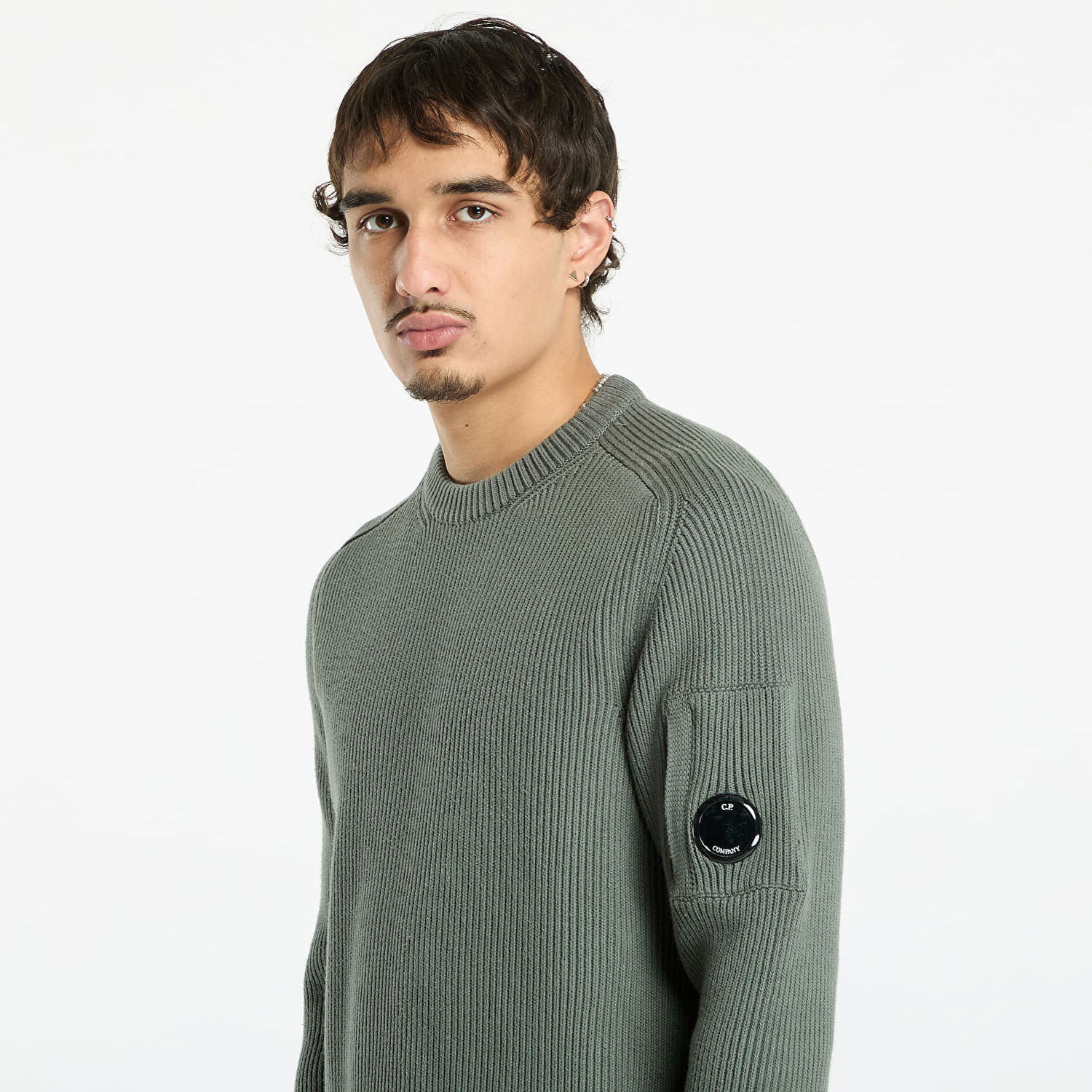 Sweater C.P. Company C.P. Company Knitted Crew Neck Sweater Grøn | 19CMKN015A006608A-921, 1