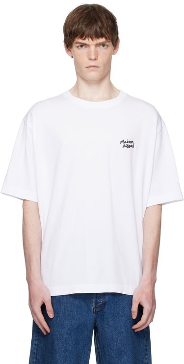 T-shirt MAISON KITSUNÉ Maison Kitsuné Handwriting Oversized T-Shirt Hvid | PM00110KJ0119, 0