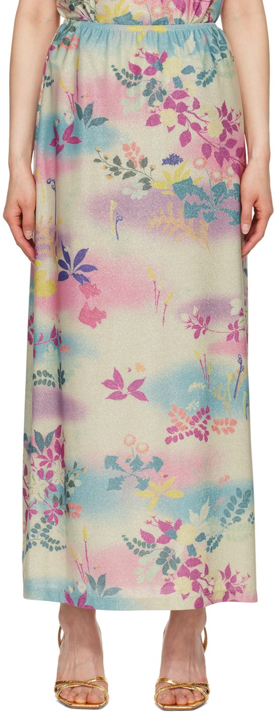 Nederdel Anna Sui Floral Print Maxi Skirt Flerfarvet | 424B10, 0