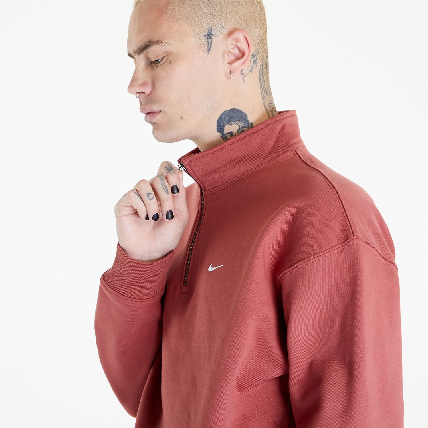 Sweatshirt Nike Solo Swoosh 1/4-Zip Top Rød | DQ5209-691, 1