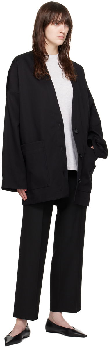 Frakker TOTEME TOTEME Patch Pocket Cardigan Sort | 243-WRO0128-FB0188, 3