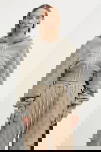 Rick Owens DRKSHDW Collage Gimp Cropped Hoodie