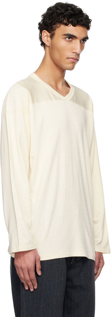 Sweater NANAMICA nanamica Rayon Cotton Long Sleeve T-Shirt Beige | S25SH015U, 1