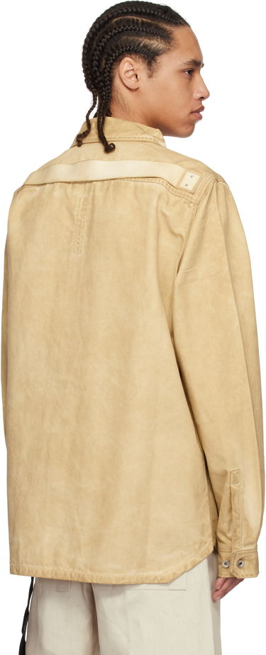 Skjorte Rick Owens Rick Owens DRKSHDW Hollywood Organic Cotton Overshirt Beige | DU01E3755 CVS, 2