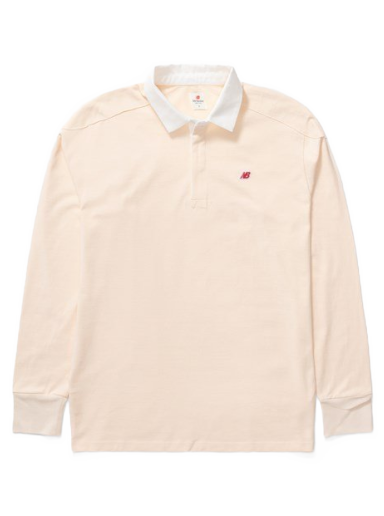 Polo skjorte New Balance Made In Usa Long Sleeve Polo Beige | MT33545MCU