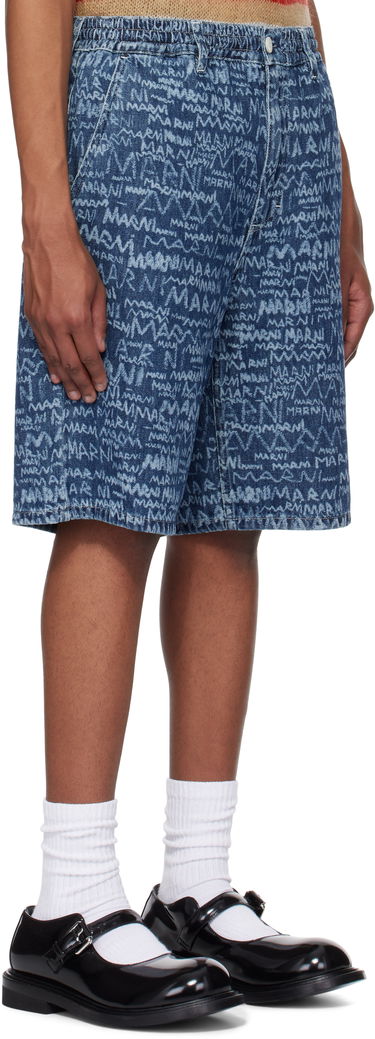 Shorts Marni Marni Bleached Lasered Denim Shorts Blå | PUJU0070A0 USCX38, 1