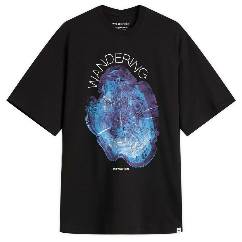 T-shirt and wander Wandering Printed T-Shirt Sort | 5745284091-010