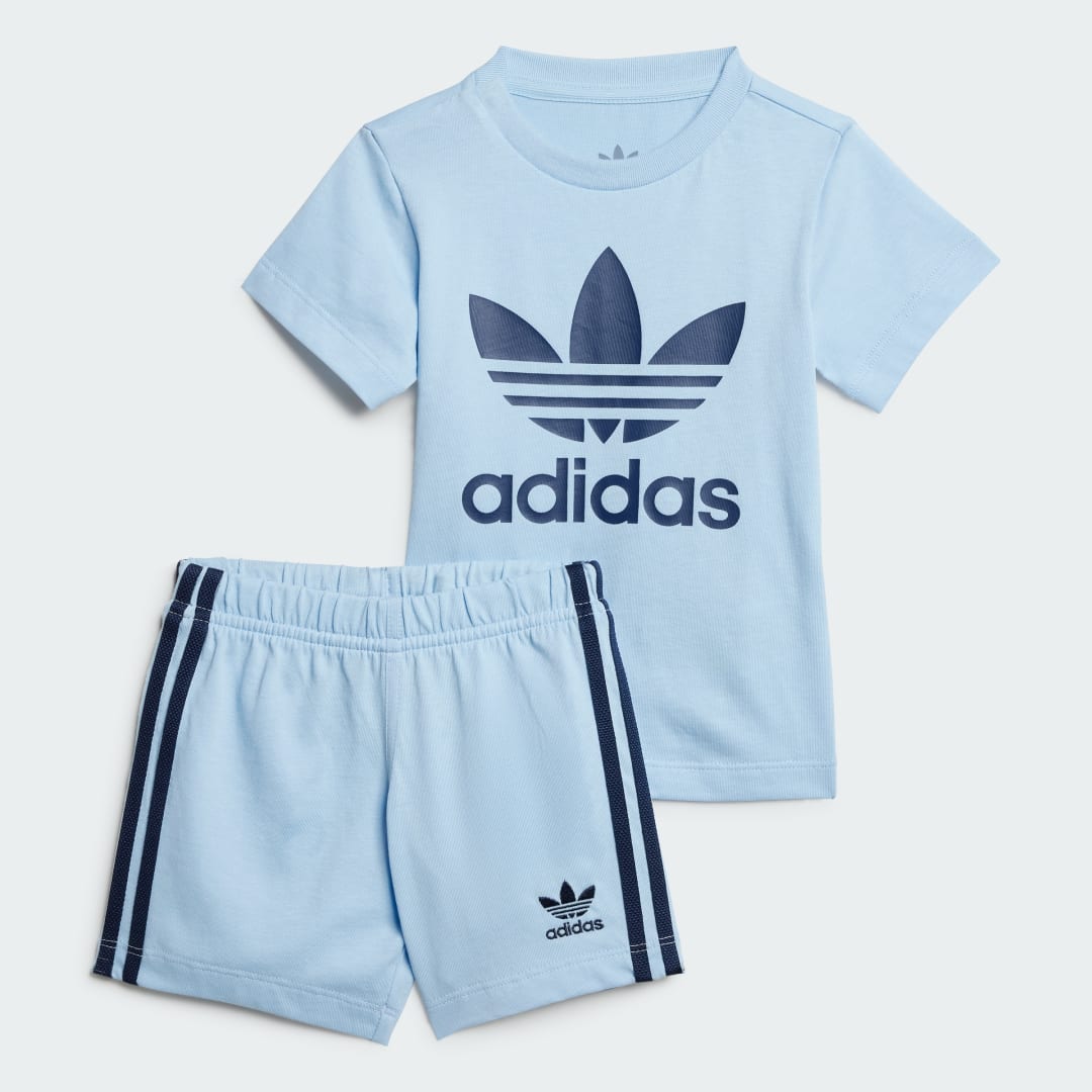 Træningsdragt adidas Performance Shorts and Tee Set Blå | JC6578, 0