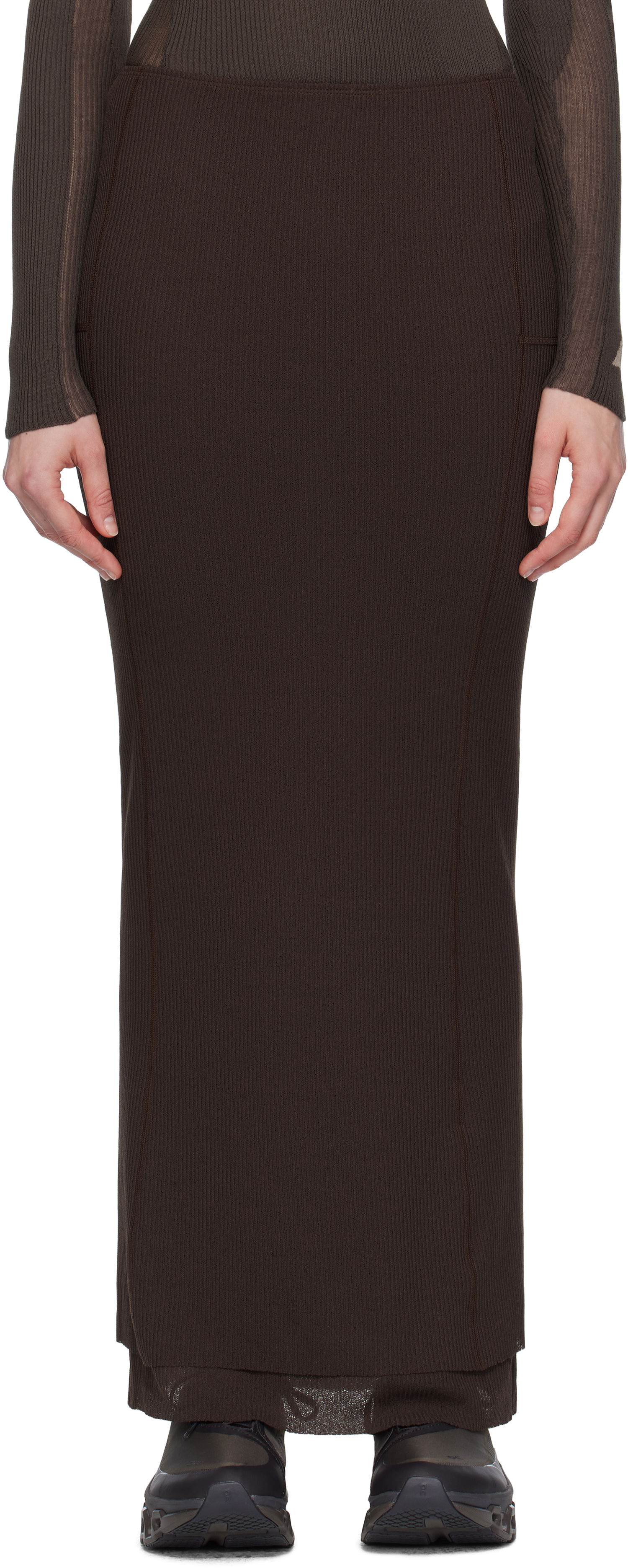 Nederdel ROA ROA Long Sport Skirt Brun | RBWW017FA09, 0