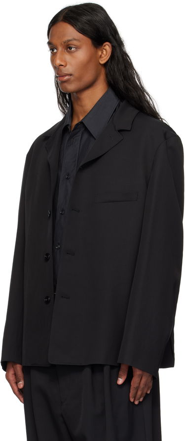 Jakke LEMAIRE Lemaire Tailored Shirt Jacket Sort | JA1064 LF1362, 3