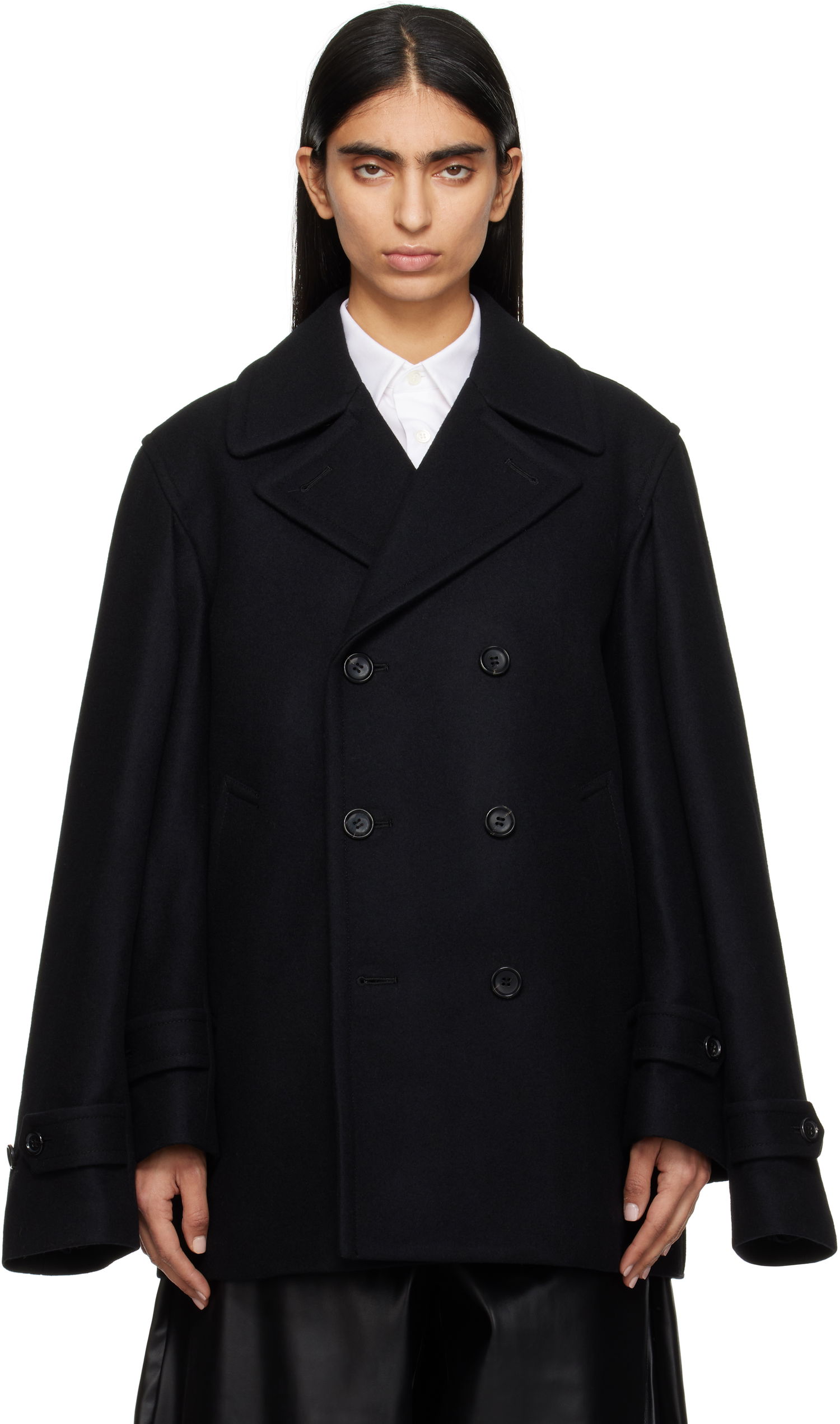 Trenchcoat Comme des Garçons Short Wool Jacket Sort | GN-C005-051, 0