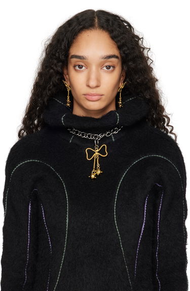 Halskæde Chopova Lowena Metal Chain Necklace With Bow Pendant Metalisk | 6524, 1