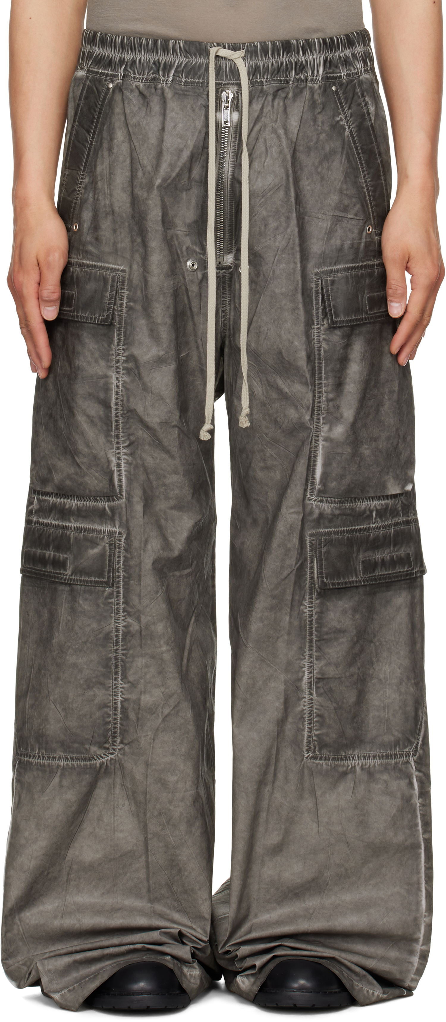 Cargo bukser Rick Owens Rick Owens DRKSHDW Hollywood Double Cargo Jumbo Belas Pants Grå | DU01E3398 PF, 0