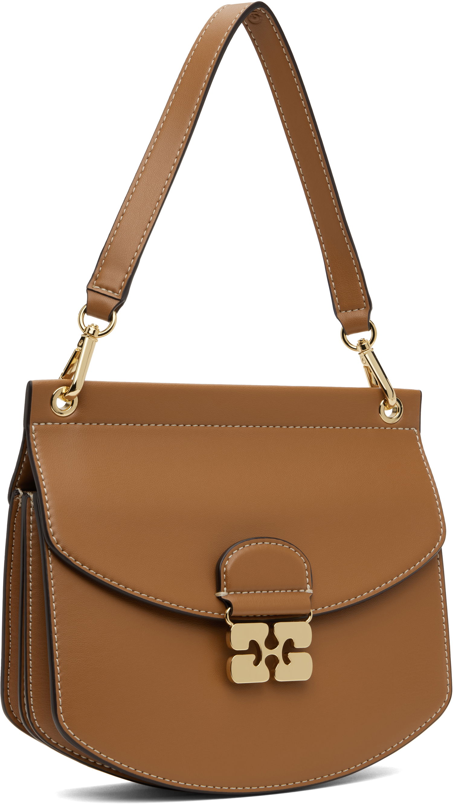 Håndtaske GANNI GANNI Small Apo-G Shoulder Bag Brun | A6448, 1
