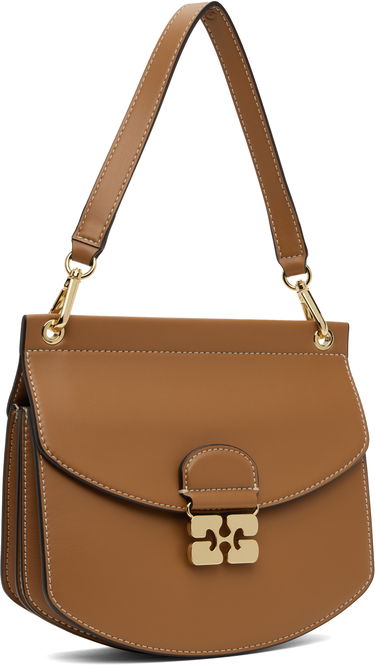Håndtaske GANNI GANNI Small Apo-G Shoulder Bag Brun | A6448, 1