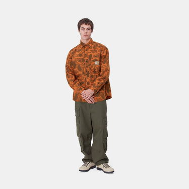 Skjorte Carhartt WIP Duck Camo Long Sleeve Shirt Orange | I033769_8, 1