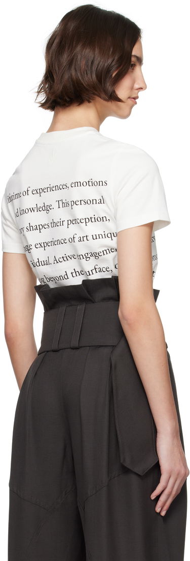 T-shirt JW Anderson JW Anderson Text Print T-Shirt Hvid | JT0294-PG1510, 2
