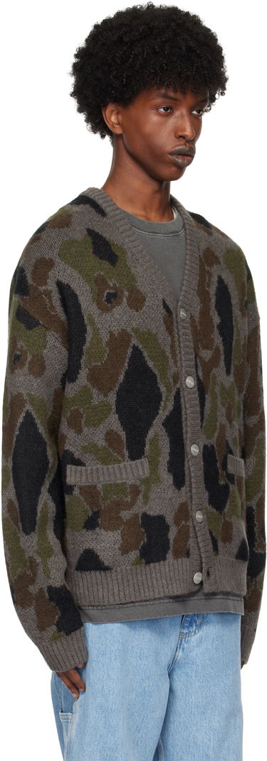 Sweater Carhartt WIP Camouflage Knit Cardigan Grå | I033914, 1