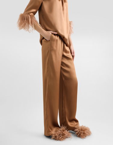 Pyjamas Dolce & Gabbana Dolce & Gabbana Double Silk Satin Pajama Pants Brun | FTC9FTFU1NUM0180, 3