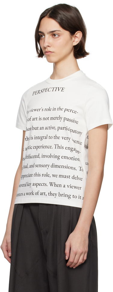T-shirt JW Anderson JW Anderson Text Print T-Shirt Hvid | JT0294-PG1510, 3