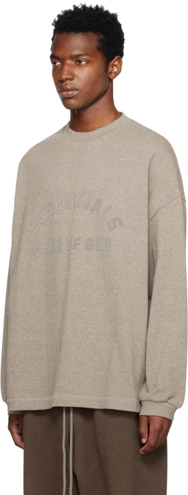T-shirt Fear of God Core Collection Heavy L/S Tee Heather Grey Grå | 125SU242011F, 3