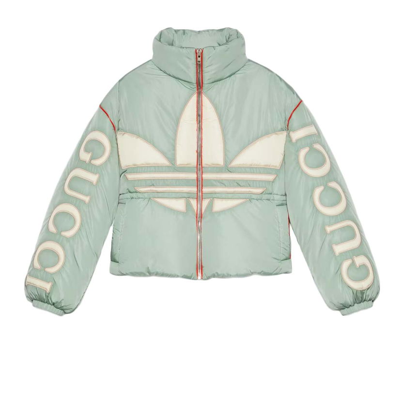 Bomberjakke Gucci adidas x Nylon Bomber Mint Green Grøn | 714849 ZALFL 3521