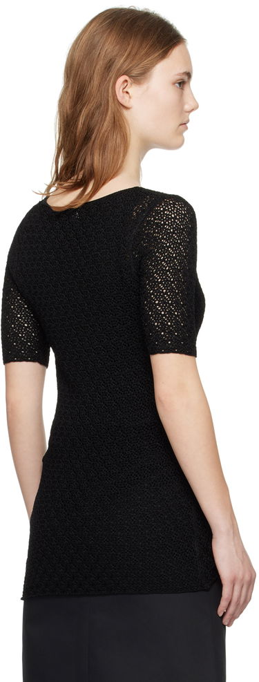 T-shirt TOTEME TOTEME Slim Knit T-Shirt Sort | 242-WRT2837-YA0040, 2