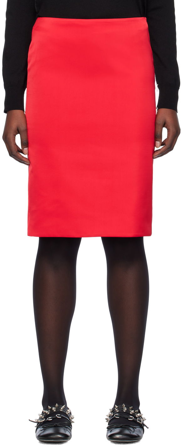 Nederdel We11done We11done Vented Midi Skirt Rød | WD-SK0-24-289-W-RD