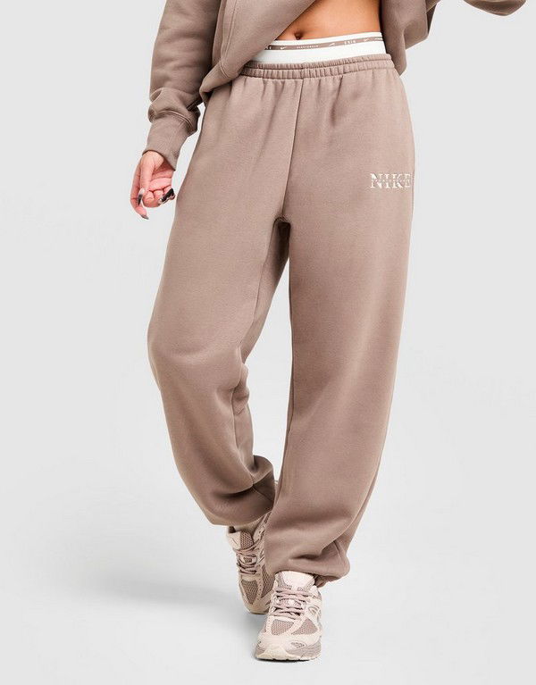 Joggingbukser Nike Sportswear Phoenix Fleece High-Rise Pants Brun | IH4055-214, 1
