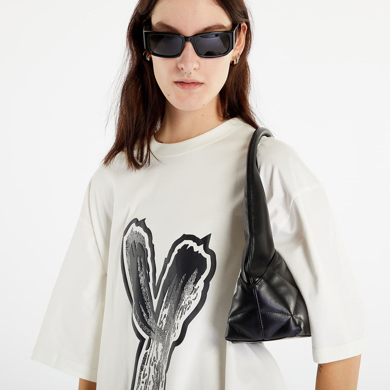 T-shirt Y-3 Graphic Logo T-Shirt Beige | HY1272, 0