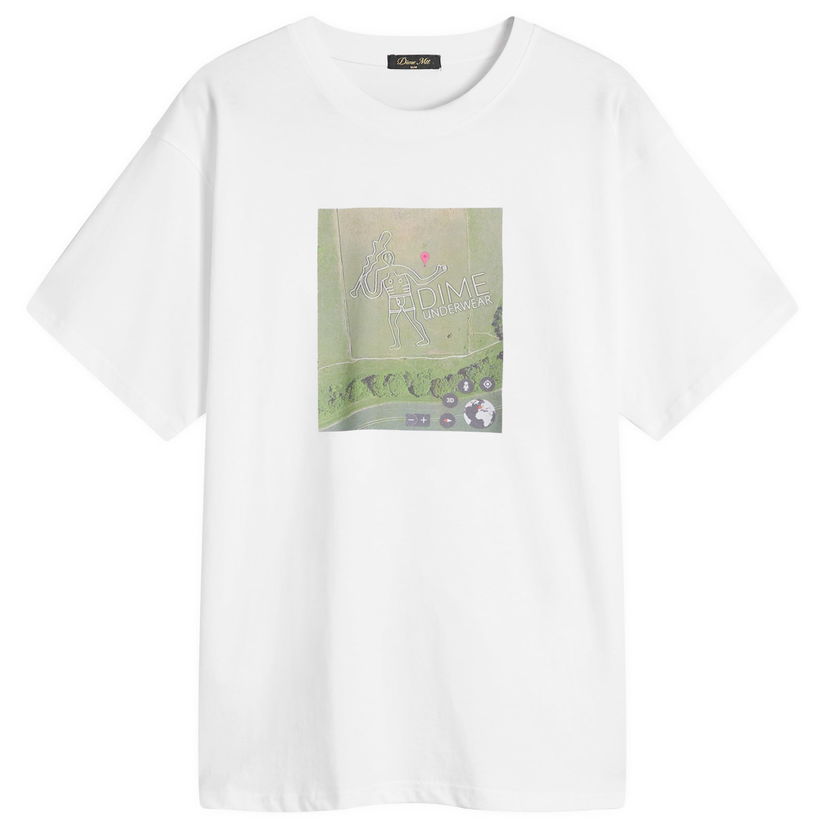 T-shirt Dime GPS Graphic T-Shirt, Size Large Hvid | DIMESU2555-WHT